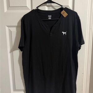 PINK Victoria's Secret Black Short Sleeve Tee